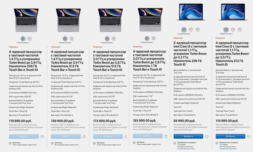 Чем отличаются разные модели 13-дюймового macbook pro 2020 года