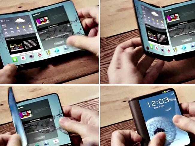 Lenovo впервые показала работающий гибкий смартфон. видео