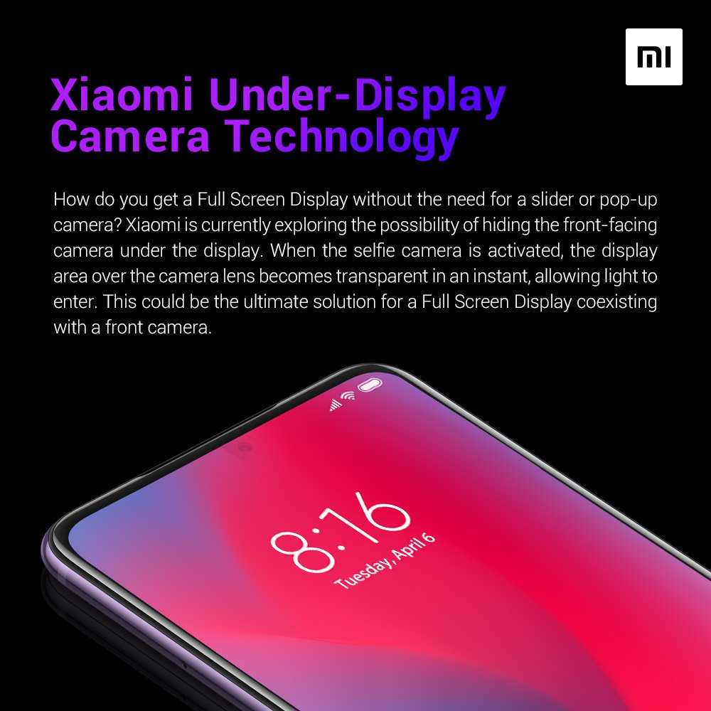 Xiaomi mi 10 ultra может порадовать первой в мире подэкранной камерой